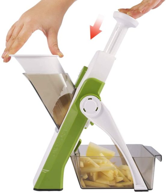 Hemeop Mandoline Slicer Safe Vegetable Cutter As Seen on TV Adjustable Grey