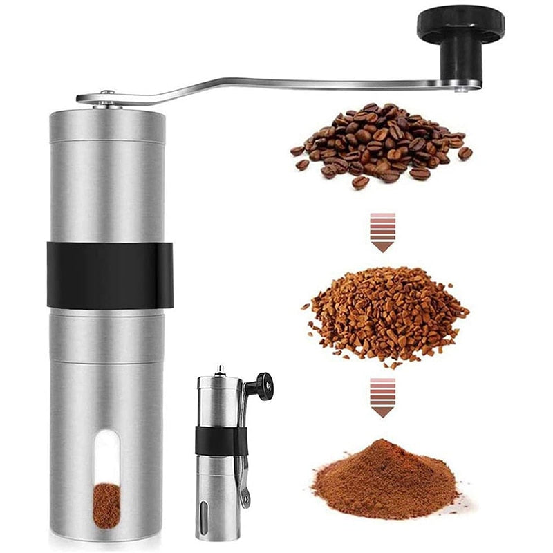 Manual Ceramic Burr Mill Grinder for coffee and spices.